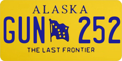 AK license plate GUN252