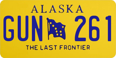 AK license plate GUN261