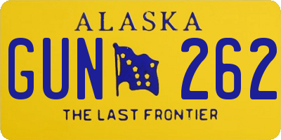 AK license plate GUN262