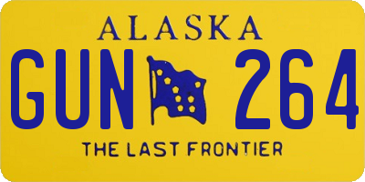 AK license plate GUN264