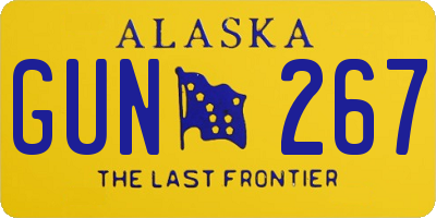 AK license plate GUN267