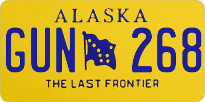 AK license plate GUN268