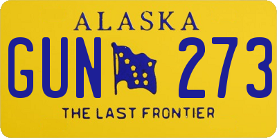 AK license plate GUN273