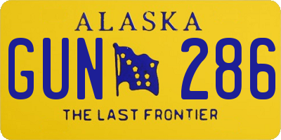 AK license plate GUN286