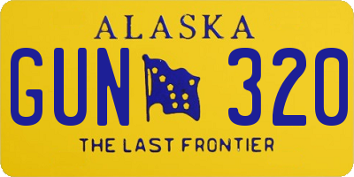 AK license plate GUN320