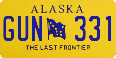 AK license plate GUN331