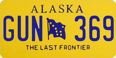 AK license plate GUN369