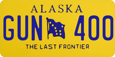 AK license plate GUN400