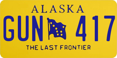 AK license plate GUN417