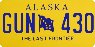 AK license plate GUN430
