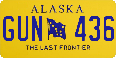 AK license plate GUN436