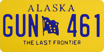 AK license plate GUN461