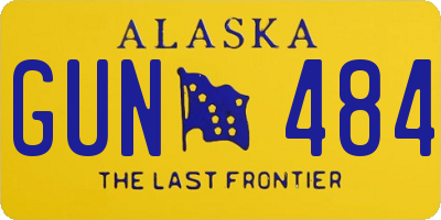 AK license plate GUN484