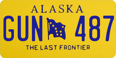 AK license plate GUN487