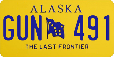 AK license plate GUN491