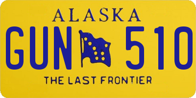 AK license plate GUN510