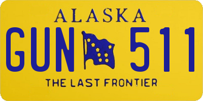AK license plate GUN511