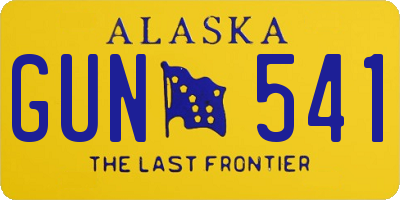 AK license plate GUN541