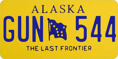 AK license plate GUN544