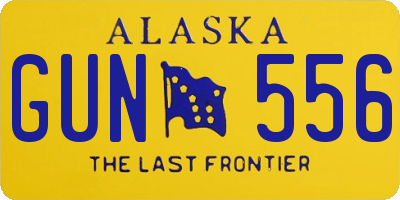 AK license plate GUN556