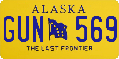 AK license plate GUN569