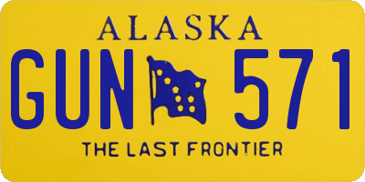AK license plate GUN571