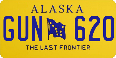 AK license plate GUN620