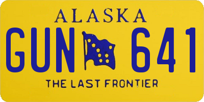 AK license plate GUN641