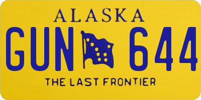 AK license plate GUN644