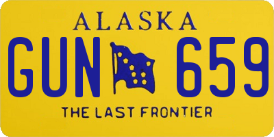 AK license plate GUN659