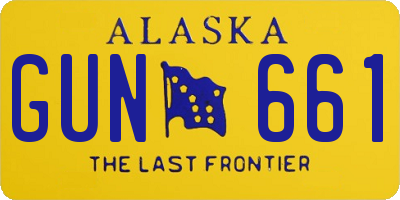 AK license plate GUN661