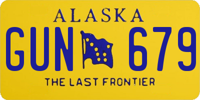 AK license plate GUN679