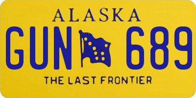 AK license plate GUN689
