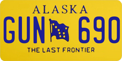 AK license plate GUN690