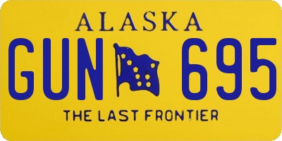 AK license plate GUN695