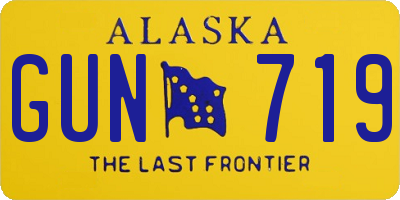 AK license plate GUN719