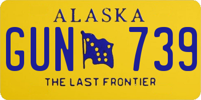AK license plate GUN739