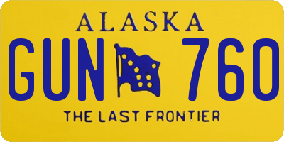 AK license plate GUN760