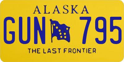 AK license plate GUN795