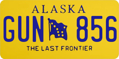 AK license plate GUN856