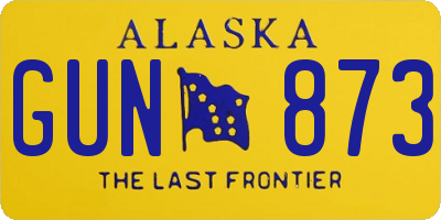 AK license plate GUN873