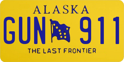 AK license plate GUN911