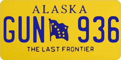AK license plate GUN936
