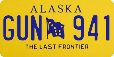 AK license plate GUN941