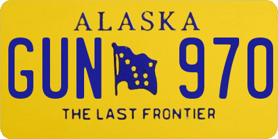 AK license plate GUN970