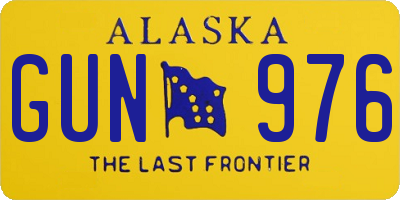 AK license plate GUN976