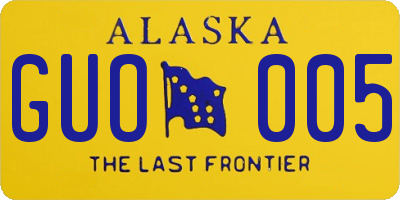 AK license plate GUO005