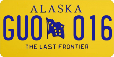 AK license plate GUO016