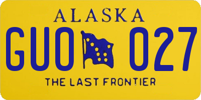 AK license plate GUO027