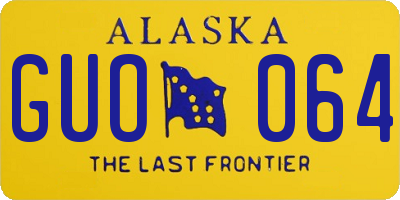 AK license plate GUO064